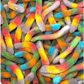   Kyselé plněné gumové bonbóny ve tvaru jahodového srdce 300g