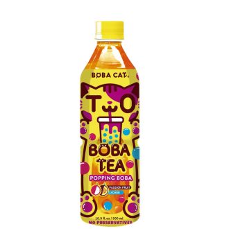 Boba Cat Mučenka + Liči Bubble Tea PET lahev 500ml