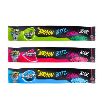   Brain Blasterz Brain Bitz Chew Bar extra kyselá tavící žvýkací tyčinka 20g