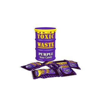   Toxic Waste Purple Sour Candy buben 42g - Extra kyselé bonbóny