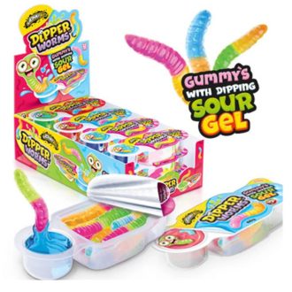 Johnny Bee Dipper Worms - 60g Sour Dipper Worms