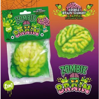   Zombie Brain Halloween 120g - jedlé gumové bonbóny ve tvaru mozku s cukrovým sirupem