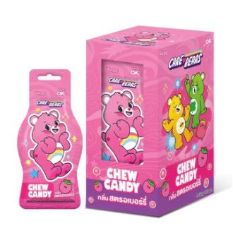 OK Care Bears Jahodové žvýkací bonbóny 16g