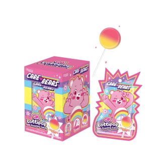   OK Care Bears Jahodové lízátko 14g jahodové lízátko s praskajícími bonbóny