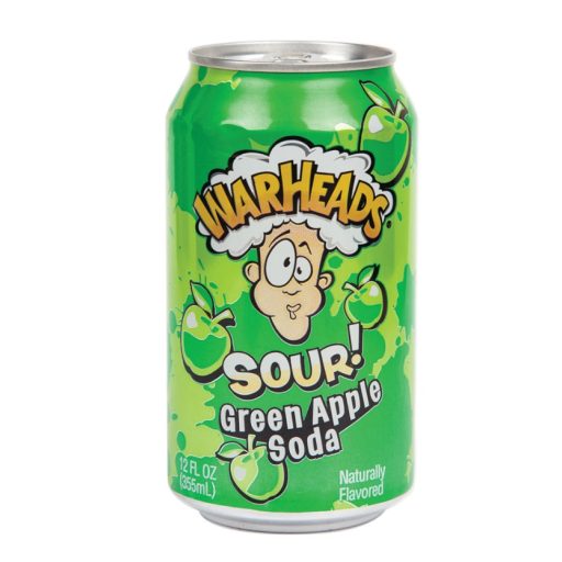 Warheads Sour Apple Soda 330ml jablečná kyselá soda