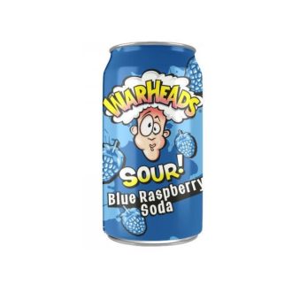   Warheads Blue Raspberry Soda - Modrá malinová soda extra kyselá 330ml