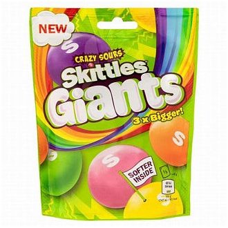 Skittles Giants Crazy Sours Obří kyselá žvýkačka 132g