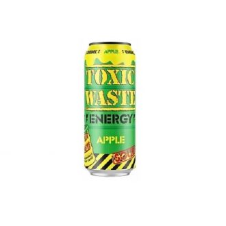  Toxic Waste Sour Apple Energy Drink kyselý jablečný energetický nápoj 500ml DRS