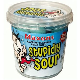   Hloupě kyselé malinové extrémně kyselé borůvkové bonbóny 75g