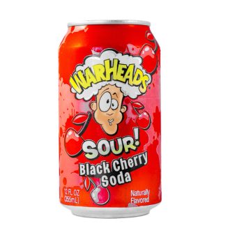   Warheads Sour Black Cherry Soda s příchutí třešně 330ml